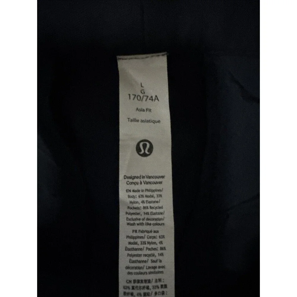 Lululemon Pleat Front High Rise Trouser Pants TRUE NAVY ASIA FIT  SZ L 29'  NWOT